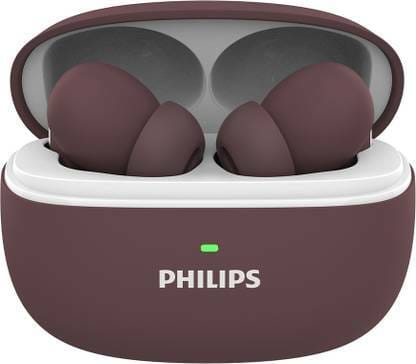 Buy PHILIPS TAT1150RD Earbuds with ANC/ENC, 55H Playtime, 13mm Drivers, IPX5 Proof, BT v5.3 Bluetooth (Red Mahogany, True Wireless) on EMI