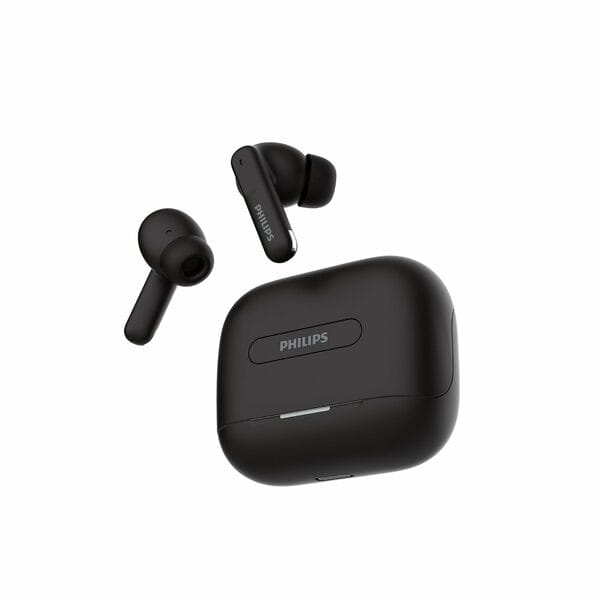 Buy PHILIPS TAT1050BK/94 Truly Wireless Earbuds with ANC, Quad Mic ENC, Up to 50 Hr Playtime, 13mm Neodymium Drivers, Multipoint, IPX5 Water Resistance, Fast Charging, Ultra Low Latency (Deep Black) on EMI