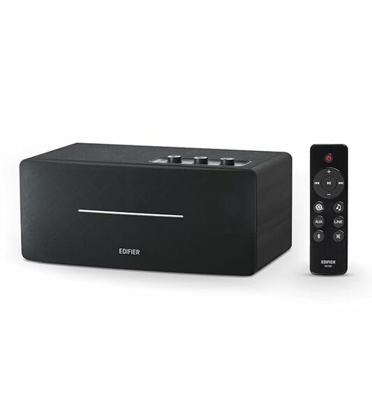 Buy Edifier D12 Tabletop Speaker - Integrated Desktop Stereo Bluetooth Speaker - Wireless Computer Speaker for Desktop Use- 70 Watts RMS with Subwoofer Line Out - Wooden Enclosure on EMI