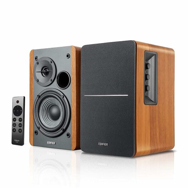 Buy Edifier R1280DBs Bluetooth 5.0 Wireless Desktop/Bookshelf Speakers -42 Watts (Brown) on EMI