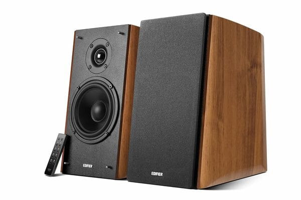 Buy Edifier R2000DB Active Bluetooth Bookshelf Speakers - Optical Input - 2.0 Wireless Near-Field Studio Monitor Speakers - 120 Watts RMS with 5″ Large Woofer – Warm Oak on EMI