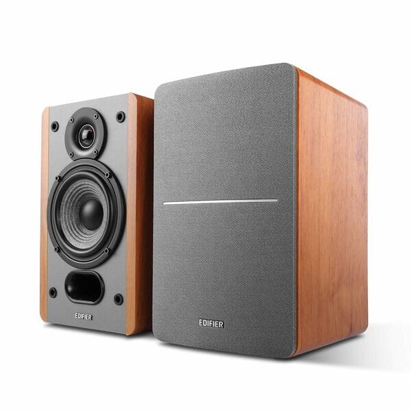 Buy Edifier P12 Passive Bookshelf Speakers - 2-Way Speakers with Built-in Wall-Mount Bracket - Wood Color - Brown, Auxiliary on EMI