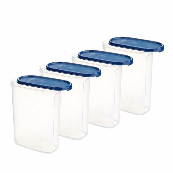 Buy SIGNORA WARE Modular Oval BPA Free Plastic Container (  Set/4 | Modblue ) on EMI