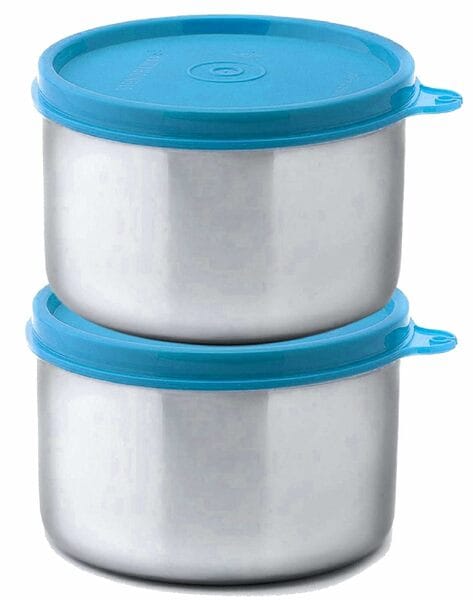 Buy Signoraware Executive Stainless Steel Big Container ( 500ml x 2 | Setof2 | Blue ) on EMI