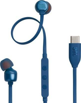 Buy JBL Tune 310C, Hi-Res Audio with DAC , 3-Button EQ , Compatible with USB-C Devices Wired (Blue, In the Ear) on EMI