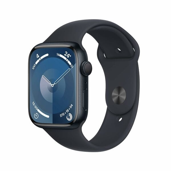 Buy Refurbished Apple Watch Series 9 (45mm, GPS Only) Midnight-Aluminium - Black-Sport Band on EMI