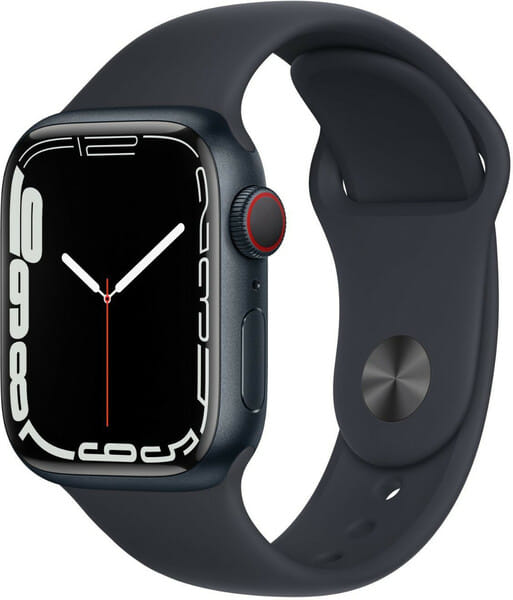 Buy Refurbished Apple Watch Series 7 (41mm, GPS+Cellular) Midnight-Aluminium - Black-Sport Band on EMI