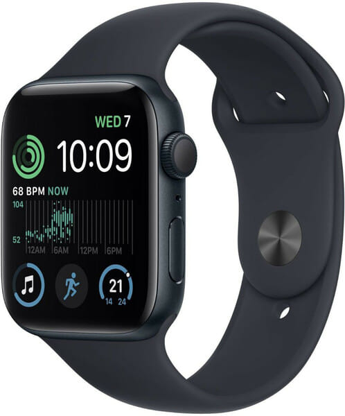 Buy Refurbished Apple Watch SE - 2nd Gen (44mm, GPS Only) Midnight-Aluminium - Black-Sport Band on EMI