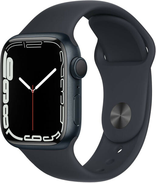Buy Refurbished Apple Watch Series 7 (41mm, GPS Only) Midnight-Aluminium - Black-Sport Band on EMI