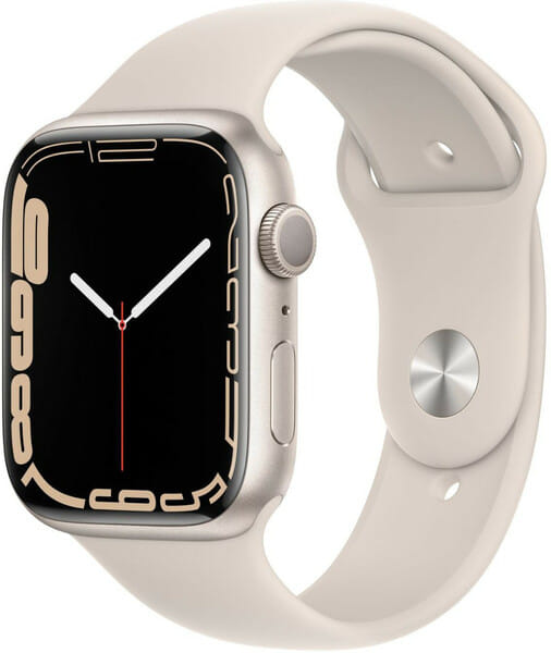 Buy Refurbished Apple Watch Series 7 (45mm, GPS Only) Starlight-Aluminium - White-Sport Band on EMI