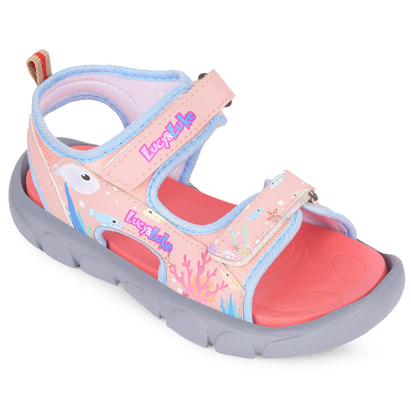 Buy Liberty Lucy & Luke HOPNPLAY-E Pink Casual Flat Sandal for Kids on EMI