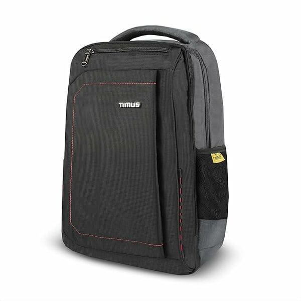 Buy Timus Port Professional Laptop Backpack for Men & Women 19 L | Fits 16 Inch Laptop | Water-Resistant Premium Polyester Fabric with Trolley Sleeve (Black) on EMI