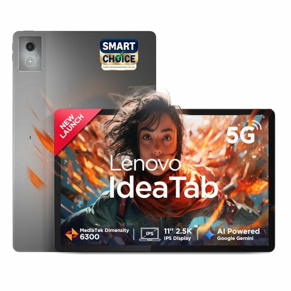 Buy Lenovo Idea Tab | Wi-Fi + 5G |11" Display, 2.5K Resolution, 90Hz Refresh|8GB RAM, 256GB ROM| MediaTek Dimensity 6300| 7040mAh|4 Speakers| USB-C| Luna Grey on EMI