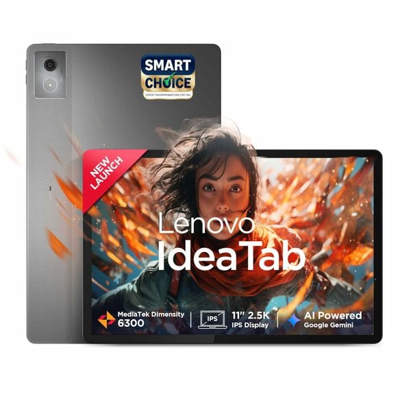 Buy Lenovo Idea Tab |11" Display, 2.5K Resolution, 90Hz Refresh|8GB RAM, 256GB ROM| MediaTek Dimensity 6300| 7040mAh|4 Speakers| USB-C |Wi-Fi | Luna Grey on EMI