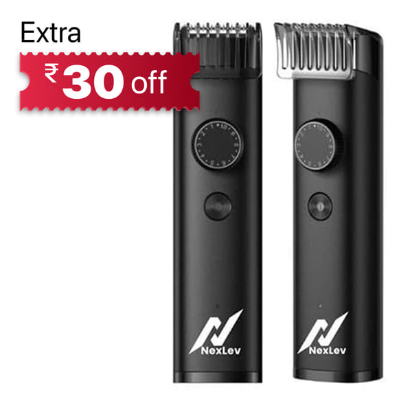 Buy NexLev Beard Trimmer| 90min Run Time| 40 Length Settings| 0.5mm Precision| Washable Stainless Steel Blades| Copper Motor| USB Type-C| IPX7 Waterproof| Travel Lock| 2 Beard Comb| 1 Year Warranty |TM-01 on EMI