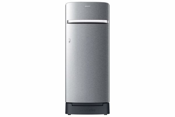 Buy Samsung 215 L, 4 Star, Digital Inverter, Direct-Cool Single Door Refrigerator (RR23H2H34S8/HL, Silver, Elegant Inox, Base Stand Drawer, Single Touch Defrost, 2026 Model) on EMI