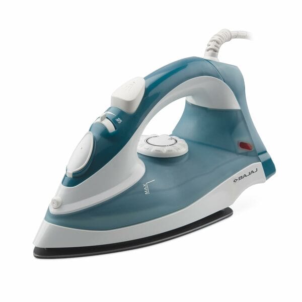Buy Bajaj MX 3 Neo Steam Iron | 1250 Watts Power For Faster Ironing | Vertical & Horizontal Ironing | Spray Function | Anti-Bacterial & Non-Stick Soleplate Coating | 2-Yr Warranty on EMI