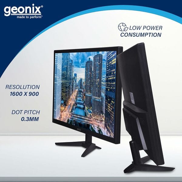 Buy GEONIX PC Monitor (49.53 cm/19.5 Inch) | Display Output-VGA & HDMI | LED Display | Resolution 1600 x 900 | Power Consumption 21W(Max) | 3 Years Warranty on EMI