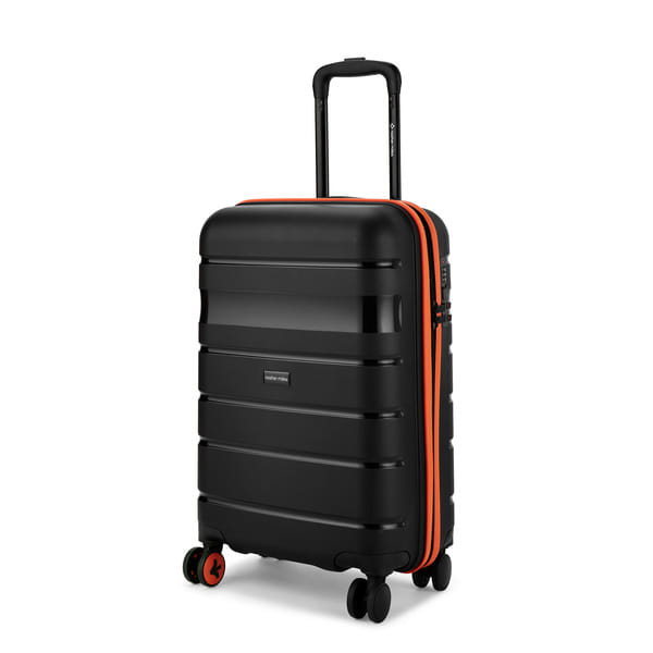 Buy Nasher Miles Jupiter Hard-Sided Polypropylene Cabin Luggage 20 inch | 55cm | 8 Wheels Small Trolley Bag for Travel | Suitcase (Black) on EMI