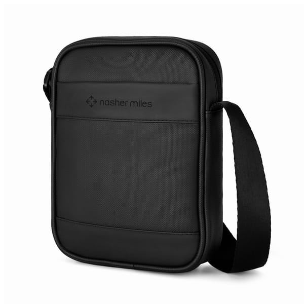 Buy Nasher Miles Compact Sinsa Sling Bag | Crossbody Bag | PU One Shoulder Bag| Multipurpose Travel Bag | Ideal for Daily Use, Office, Travel, Hiking (Black) on EMI
