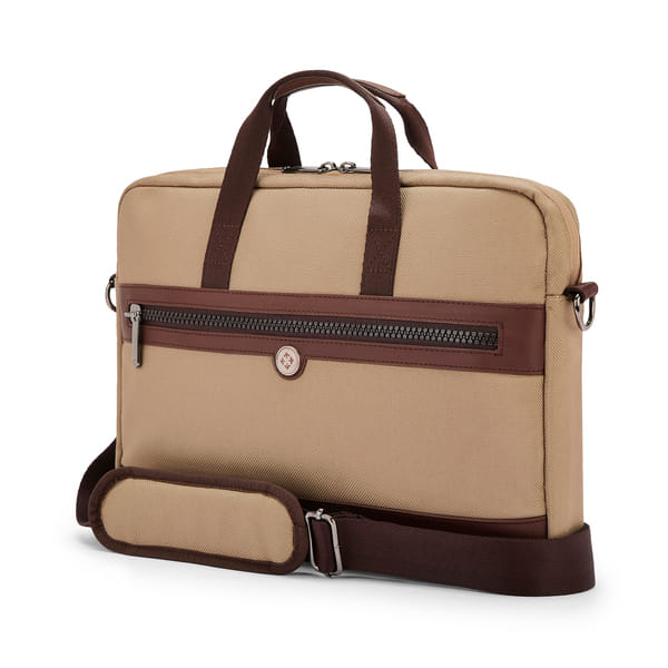 Buy Nasher Miles Lenox Briefcase & Messenger Bag, Lightweight PU & Polyester with Adjustable Strap, Fits 13" Laptop Office & Travel (Brown) on EMI