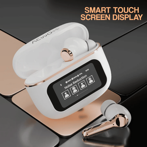 ACwO DwOTS Touch Display TWS Earbuds With Find My Earphone and ANC Up TO 32dB
