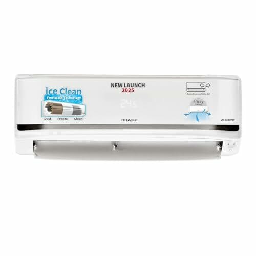 Buy Hitachi 2 Ton 5 Star Xpandable+ Inverter Split AC (100% Copper, 4-Way Swing, ice Clean, Dust Filter, 5500STXL RAS.V522PCBISH1, White on EMI