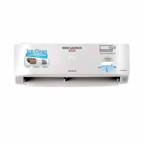 Buy Hitachi 1 Ton 5 Star Xpandable+ Inverter Split AC (100% Copper, 4-Way Swing, ice Clean, Dust Filter, 5400STXL RAS.G512PCBIBT, White) on EMI