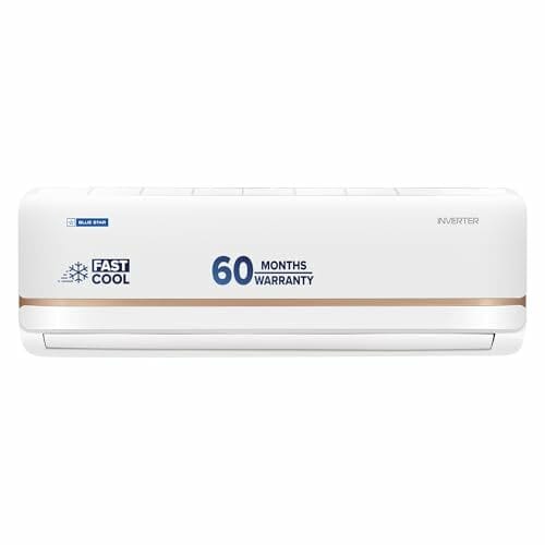 Buy Blue Star 0.8 Ton 3 Star, Inverter Split AC (Copper,Convertible 5 in 1 Cooling, Multi Sensors, Dust Filter Blue Fins, Self Diagnosis, IA309TNU, White) on EMI