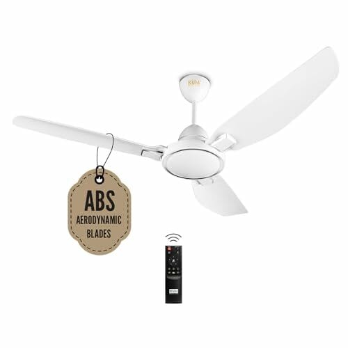 KUHL Brise Plus E3 1320 mm 65% Power Saving BLDC Ceiling Fan | BEE 5 Star Rated & ISI Marked | High Air Flow | 5 Year Warranty on Motor | White | Free Installation