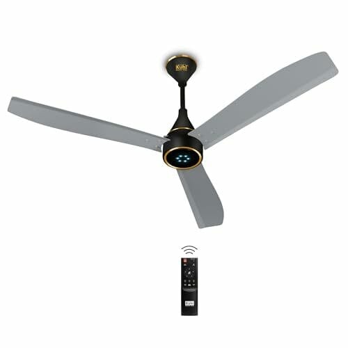 Buy KUHL Arctis A8 1200 mm BLDC Fan I 370 RPM I Only 29 W I Saves up to 65% Electricity | BEE 5 Star Rated I Decorative Trims I High Air Delivery I 6 LED Speed Indicators | 5 Year Warranty | Silver Mist on EMI
