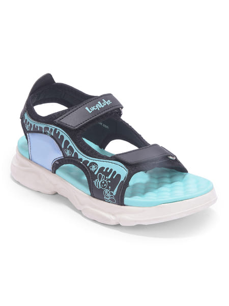 Buy Lucy & Luke HIPPO-30SE Black Casual Flat Sandals for Kids on EMI