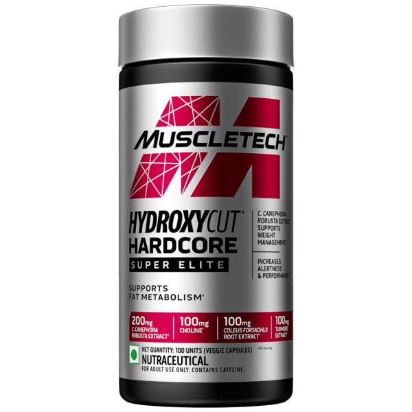 Buy Muscletech Hydroxycut Hardcore Super Elite - 100 Veggie Capsules on EMI