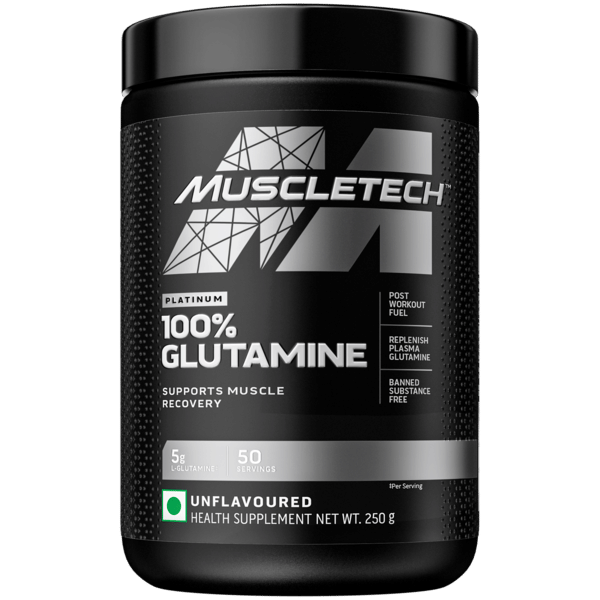 Buy Muscletech Platinum 100% Glutamine - Unflavoured - 250gm on EMI