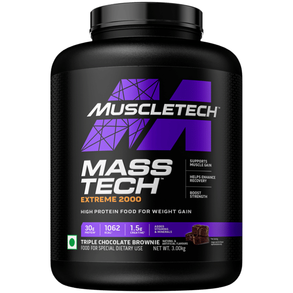 Buy Muscletech Mass-Tech Extreme 2000 - Triple Chocolate Brownie - 3kg on EMI