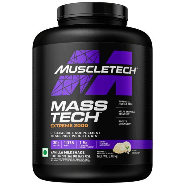 Buy Muscletech Mass-Tech Extreme 2000 - Vanilla Milkshake - 3kg on EMI