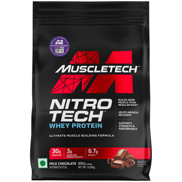 Buy MuscleTech Nitrotech Whey Protein - Milk Chocolate (4kg) on EMI