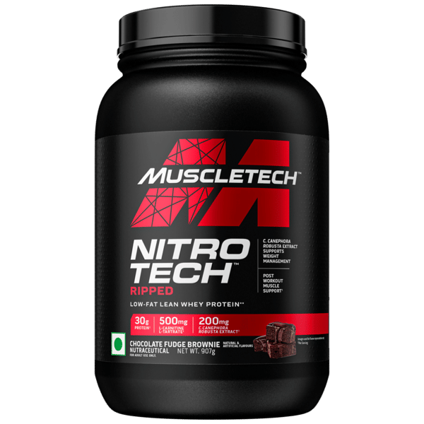 Buy MuscleTech Nitrotech Ripped Chocolate - Fudge Brownie (907g) on EMI