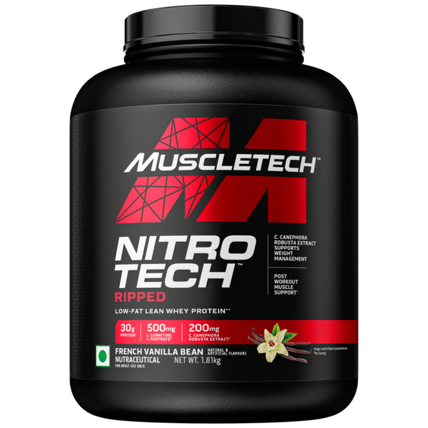 Buy MuscleTech Nitro-Tech Ripped - French Vanilla Bean (1.81kg) on EMI