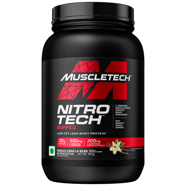 Buy MuscleTech Nitro-Tech Ripped - French Vanilla Bean (907g) on EMI