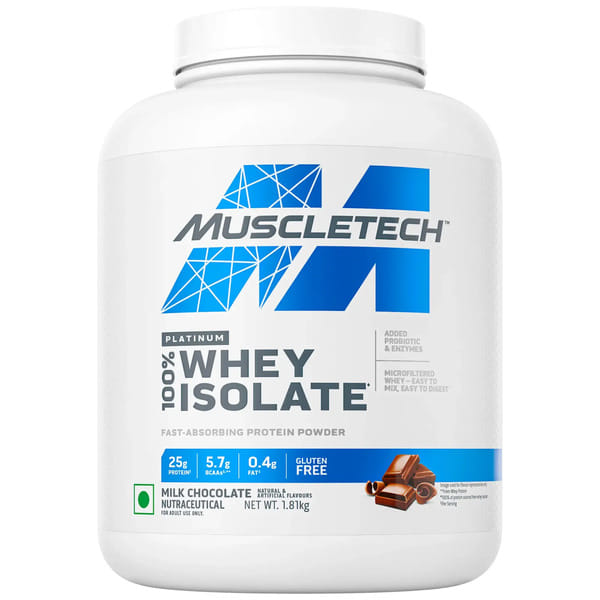 Buy MuscleTech Platinum 100% Whey Isolate - Milk Chocolate (1.81kg) on EMI
