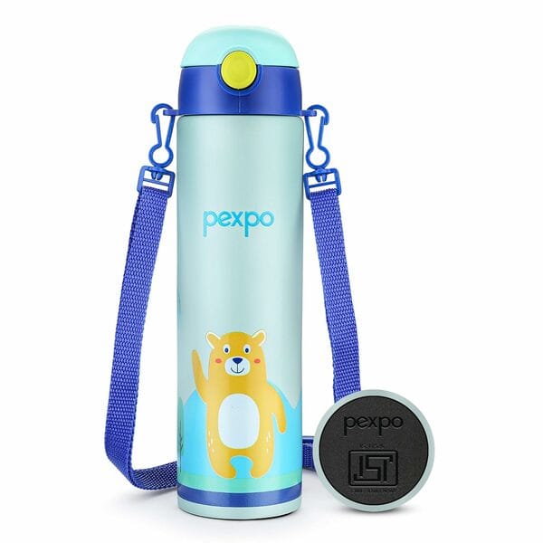 Buy Pexpo PIXY 500ml Stainless Steel Water Bottle for School Kids - ISI Certified | Double Wall | Hot & Cold Vacuum Insulated Flask | 4+ Years Kids | School, Picnic, Sports |PIXY 500ml (Sea Green) on EMI