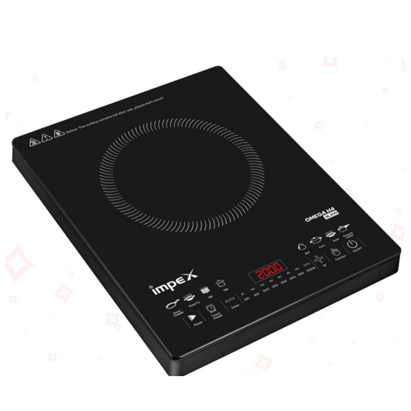Buy Impex Omega H4 SL200 Premium Slim Induction Cooktop with Dual Coil Technology, 2000W Power & Smart Touch Controls on EMI