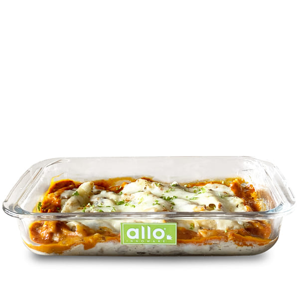 Buy Allo Borosilicate Rectangle Glass Baking Dish, Baking Tray, Oven and Microwave Safe, 1600ml, Transparent on EMI