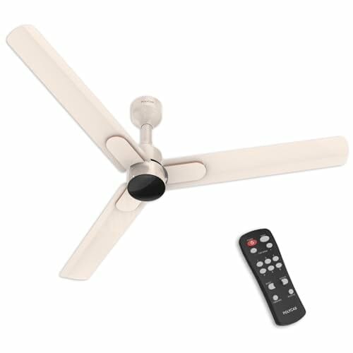 Buy Polycab Wizzy Neo DLX 1200mm 5-Star BLDC, Remote Ceiling Fan for Living Room | 55% Energy Saving, High Air Delivery, 7 Speed Setting, Free Installation | 3-yr Warranty【Beige Rosegold】 on EMI