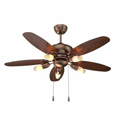 Polycab Superia SP02 Star Rated Premium BLDC 1200mm Ceiling Fan for home with Remote | Energy Saving, Clip-On Underlights, 100% Copper | 2-yr Warranty【Copper Rosewood】