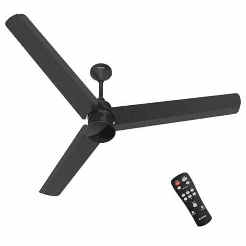 Buy Polycab Silencio Mini 1200mm 5-Star BLDC, Remote Ceiling fan for home | 55% Energy Saving, 100% Copper, High Speed, 25 Speed Setting, Reversable & Timer | 4-yr Warranty【Matt Black】 on EMI