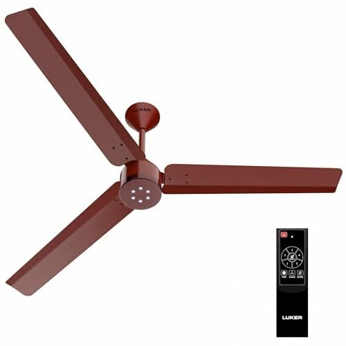 LUKER Size Zero 1200 mm BLDC Ceiling Fan With Remote Control | High Air Delivery | 5 Star Rated | Energy Saving | 3 Year Warranty | Brown-Brown-Brown(Y)