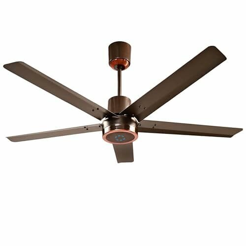 LUKER JVLuker USA Turbine 1200mm BLDC Ceiling Fans with Remote, BEE 5 star Rated Energy Efficient Ceiling Fan for Living Room, High Air Delivery with LED Indicators, Coffee Bronze