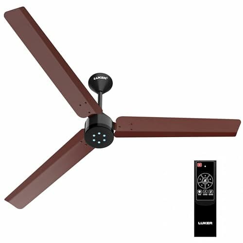 Buy LUKER JVLuker Size Zero Neo BLDC Ceiling Fan With Remote Control | High Air Delivery | 5 Star Rated | Energy Saving | 3 Year Warranty | Black-Brown-Black on EMI